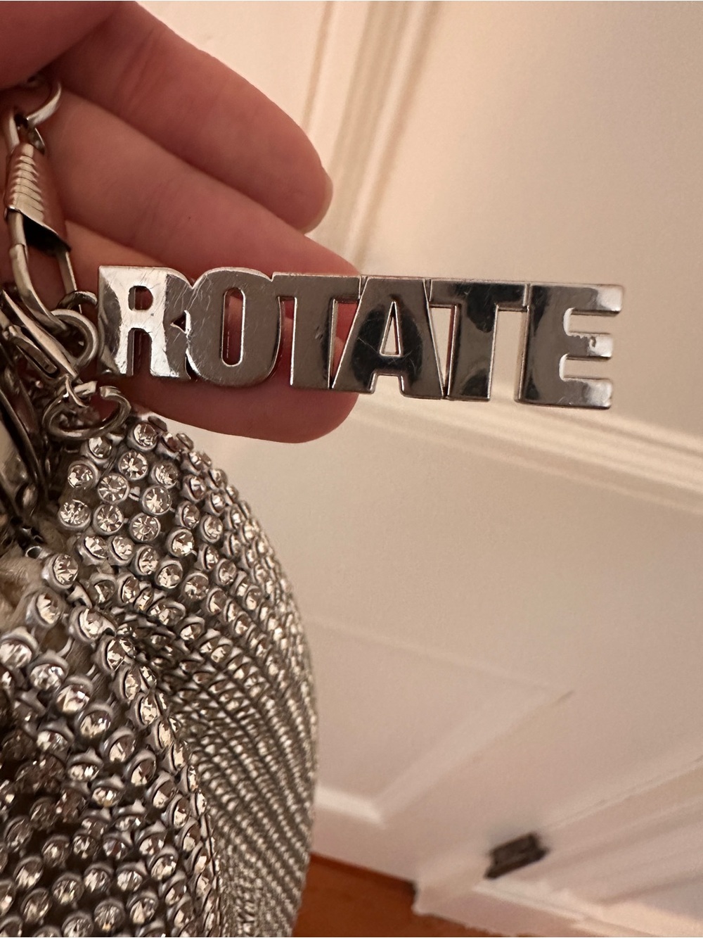 Rotate - Rhinestone Mesh Evening Bag - Picture 6 of 6